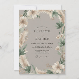 Invitación Boda de Arco Botánico Taupe