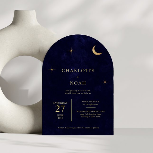 Invitación Boda de Arco Celestial de la Luna de Oro de Median (Subido por el creador)