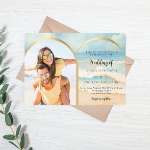 Invitación Boda de arco de fotos de playa