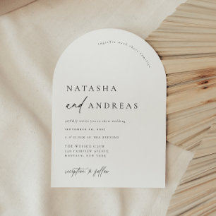 Invitación Boda de Arco de Moda Contemporáneo