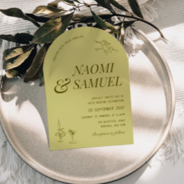 Invitación Boda de arco de nombres negrita