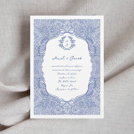 Invitación Boda de arco floral dibujado a mano