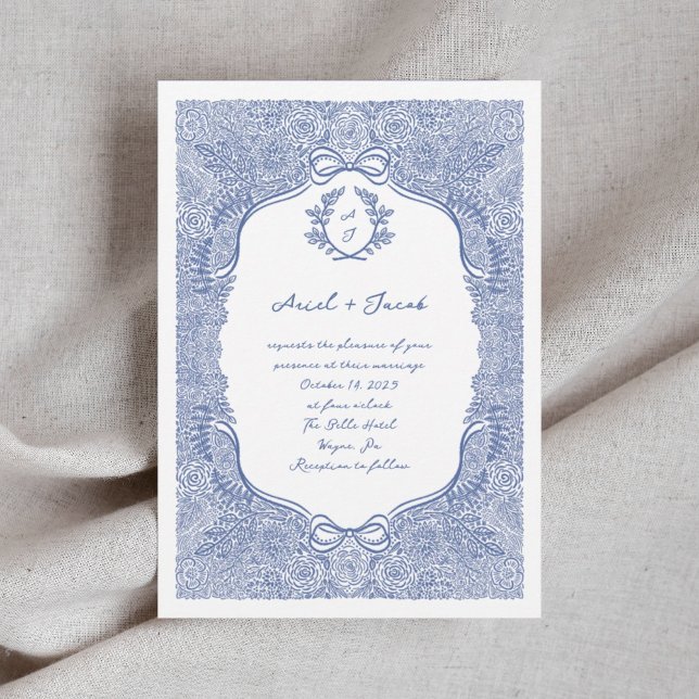 Invitación Boda de arco floral dibujado a mano (Subido por el creador)