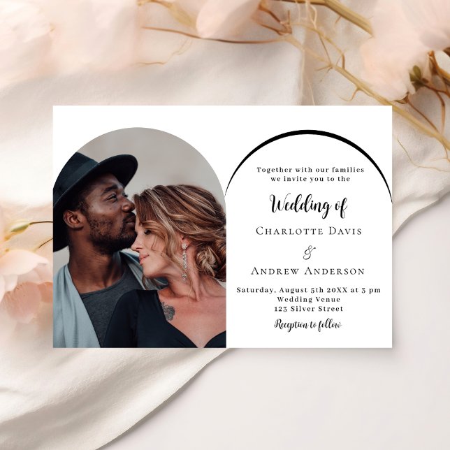 Invitación Boda de arco fotográfico moderno (Subido por el creador)