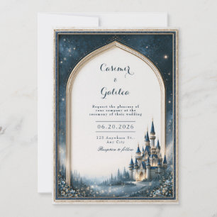 Invitación Boda de Arco Gótico del Castillo Naval Estrellado