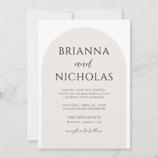 Invitación Boda de arco Minimalista moderno
