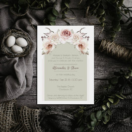 Invitación Boda de Arco Rosa bohemio