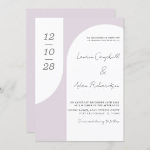 Invitación Boda de arco rosado y caligrafía de Rubor