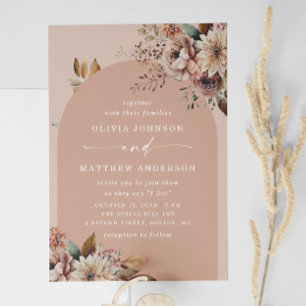Invitación Boda de arco Rubor de color de color silenciado   