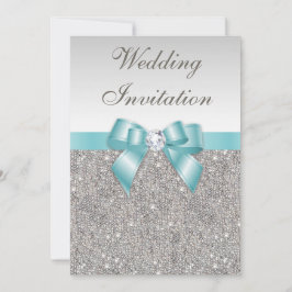 Invitación Boda de arco Verde azulado de las secuencias plate