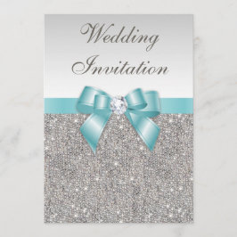 Invitación Boda de arco Verde azulado de las secuencias plate