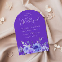 Boda de arco violeta de lavanda morada