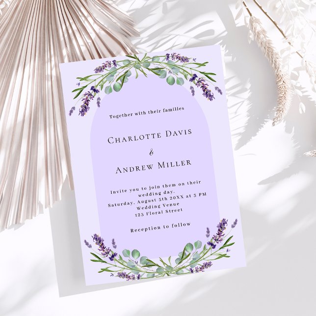 Invitación Boda de arco violeta de Lavender (Subido por el creador)