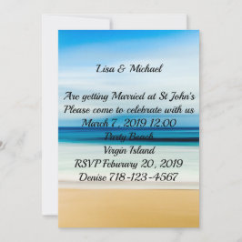 Invitación Boda de arena de playa