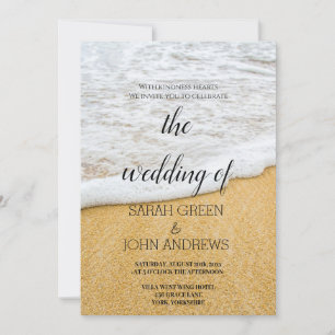 Invitación Boda de Arena Tropical Ocean Beach