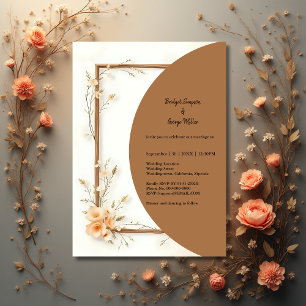 Invitación Boda de Armonía Floral Rústica de la Tierra