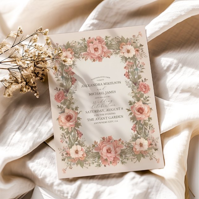 Invitación Boda de Art Nouveau del Jardín Botánico (Subido por el creador)