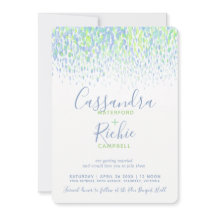 Boda de arte azul en cascada