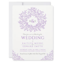 Boda de arte con monograma de hojas dibujadas a ma