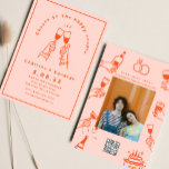 Invitación Boda de arte contemporáneo retro<br><div class="desc">Boda de arte contemporáneo retro</div>