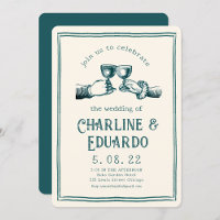 Boda de arte de grabado medievales retro