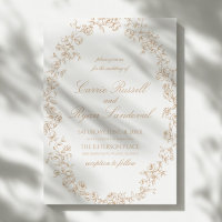 Boda de arte de línea fina de rosas florales beige