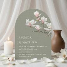 Boda de arte fina magnolia casual verde salvia