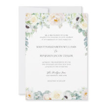 Boda de Arte Fino Floral Blanco Elegante