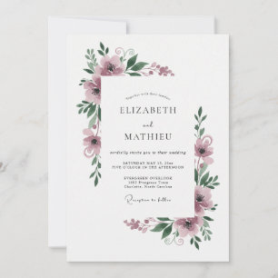 Invitación Boda de Arte Fino Mauve Delicado