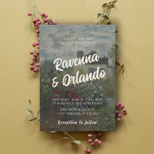 Invitación Boda de Arte Fino Rústico Romántico Inspirado en M