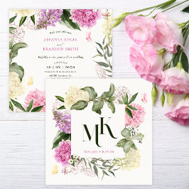 Invitación Boda de arte floral