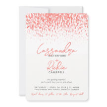 Boda de arte gris de coral vivo con cascada