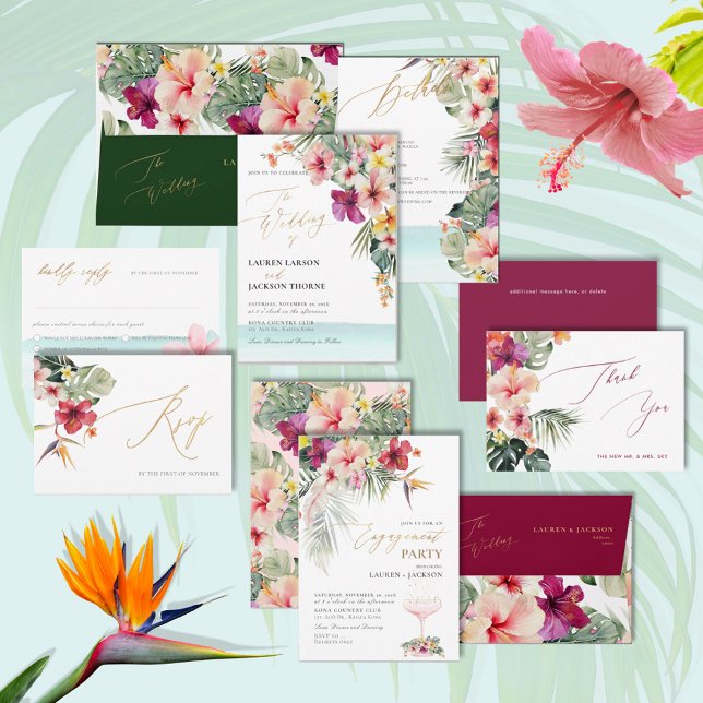 Invitación Boda de ArtsApp Chic Tropical Paradise (Subido por el creador)