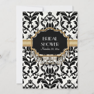 Invitación Boda de aspecto dorado del amortiguador con proble