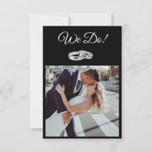 Invitación Boda de asuntos blancos y negros-