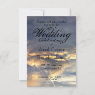 Invitación Boda de atardecer