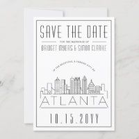 Boda de Atlanta | Estilizado Skyline Guardar la fe