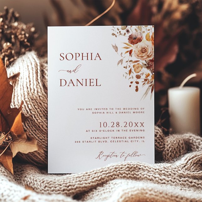 Invitación Boda de Autumance Romance Blooms (Subido por el creador)
