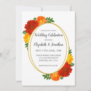 Invitación Boda de Autumn Florals