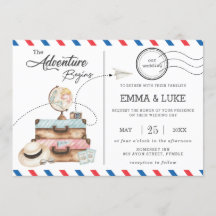 Boda de aventura Viaje Voyage Postage Mail