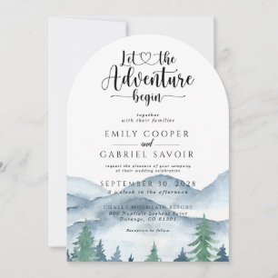 Invitación Boda de aventuras en la selva de montaña rusa