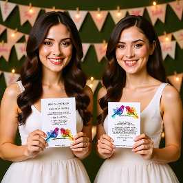 Invitación 🌈 🐦 boda de Aves Aves Arojas del Arcoiris