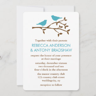 Invitación Boda de Aves de Amor