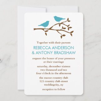 Invitación Boda de Aves de Amor