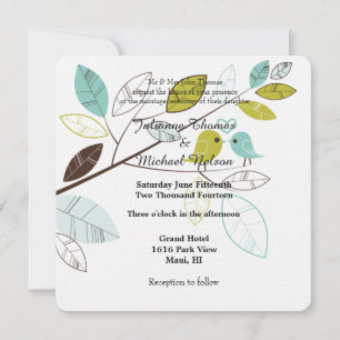 Invitación Boda de Aves de Amor