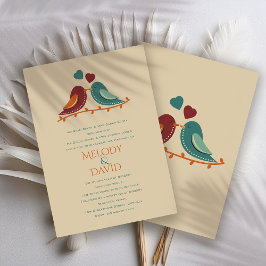Invitación Boda de Aves de Amor