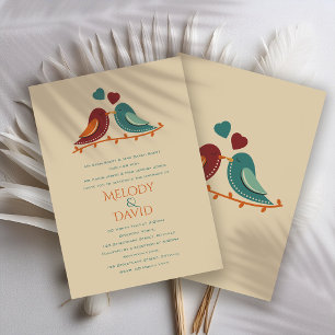 Invitación Boda de Aves de Amor
