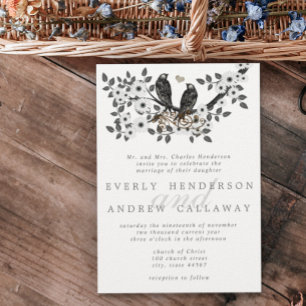 Invitación Boda de Aves de Amor Forestal