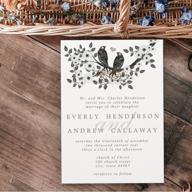 Invitación Boda de Aves de Amor Forestal (Subido por el creador)