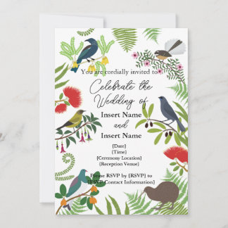 Invitación Boda de aves de Nueva Zelanda